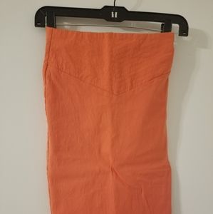 Coral pencil skirt